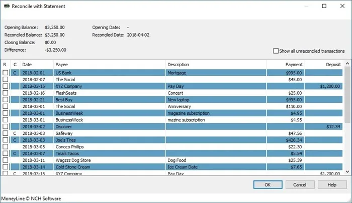 MoneyLine Personal Finance Software Professional