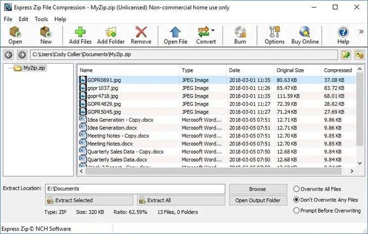 Express Zip File Compression Plus - Home Use Only